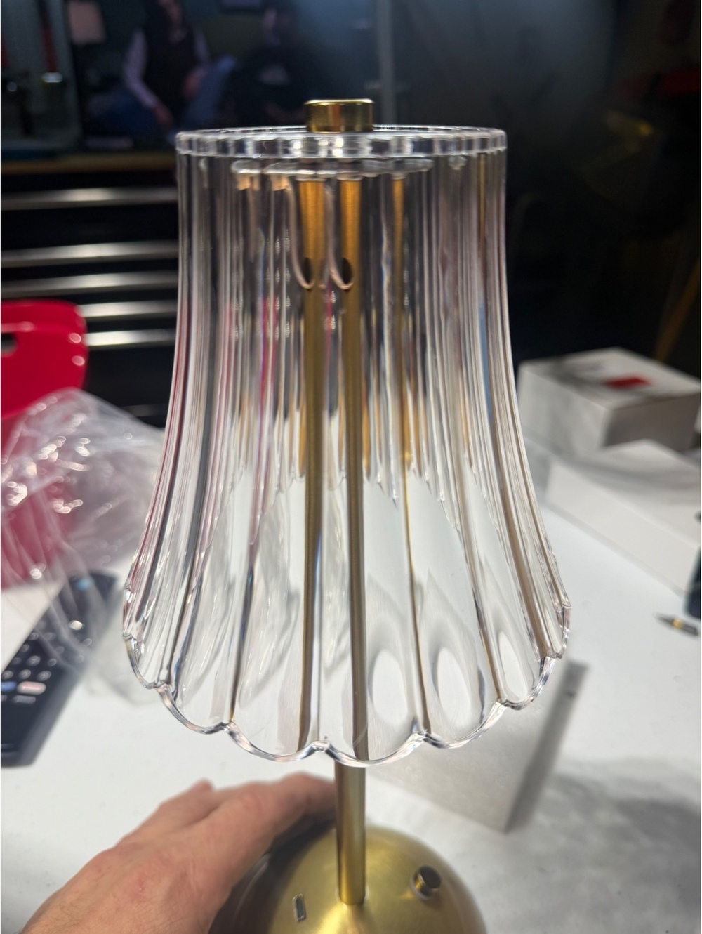 Diamond Table Lamp USB Charging Touch Lamp Gold